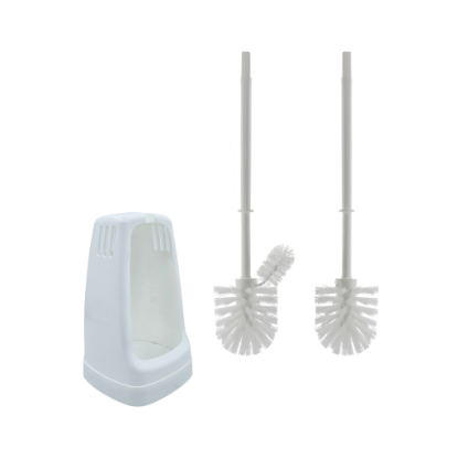 Bild von WC Garnitur - weiß - freistehend, Bürste hängend